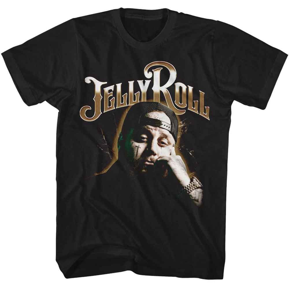 Black Jelly Roll t-shirt featuring Jelly Roll Thinker design