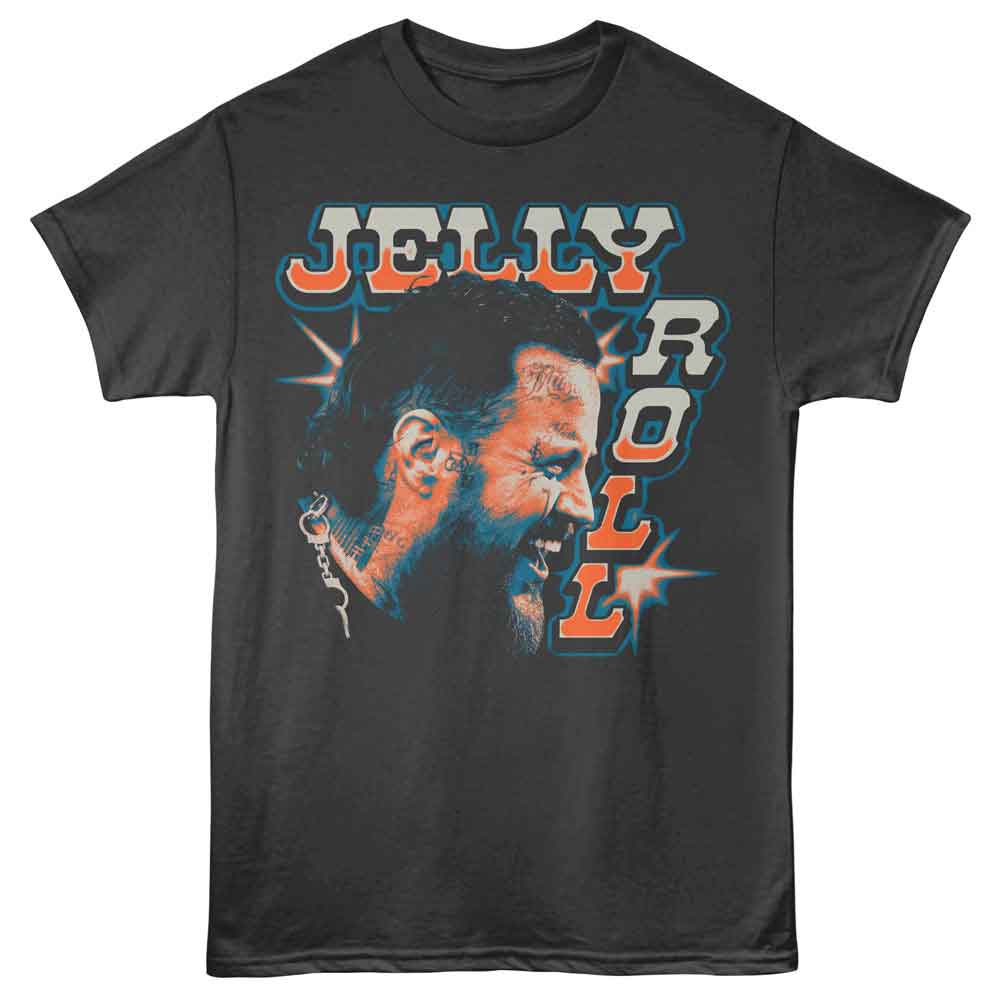 Smoke gray Jelly Roll t-shirt featuring Jelly Roll name design