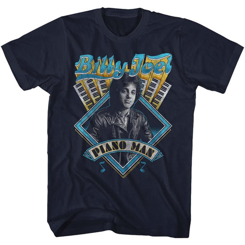 Navy Billy Joel t-shirt featuring Billy Joel name design