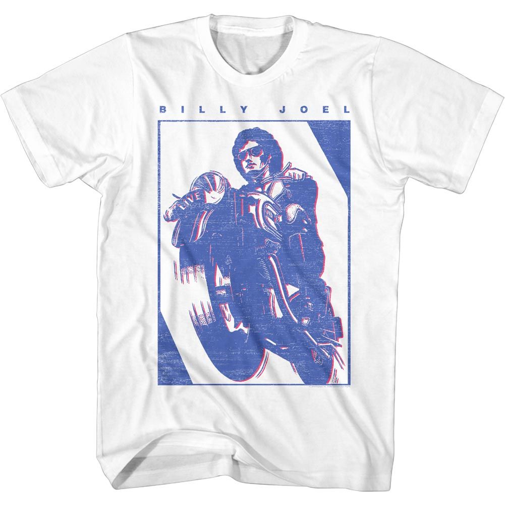 White Billy Joel t-shirt featuring Billy Joel name design