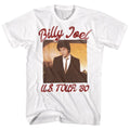 White Billy Joel t-shirt featuring Billy Joel 1981 Tour design