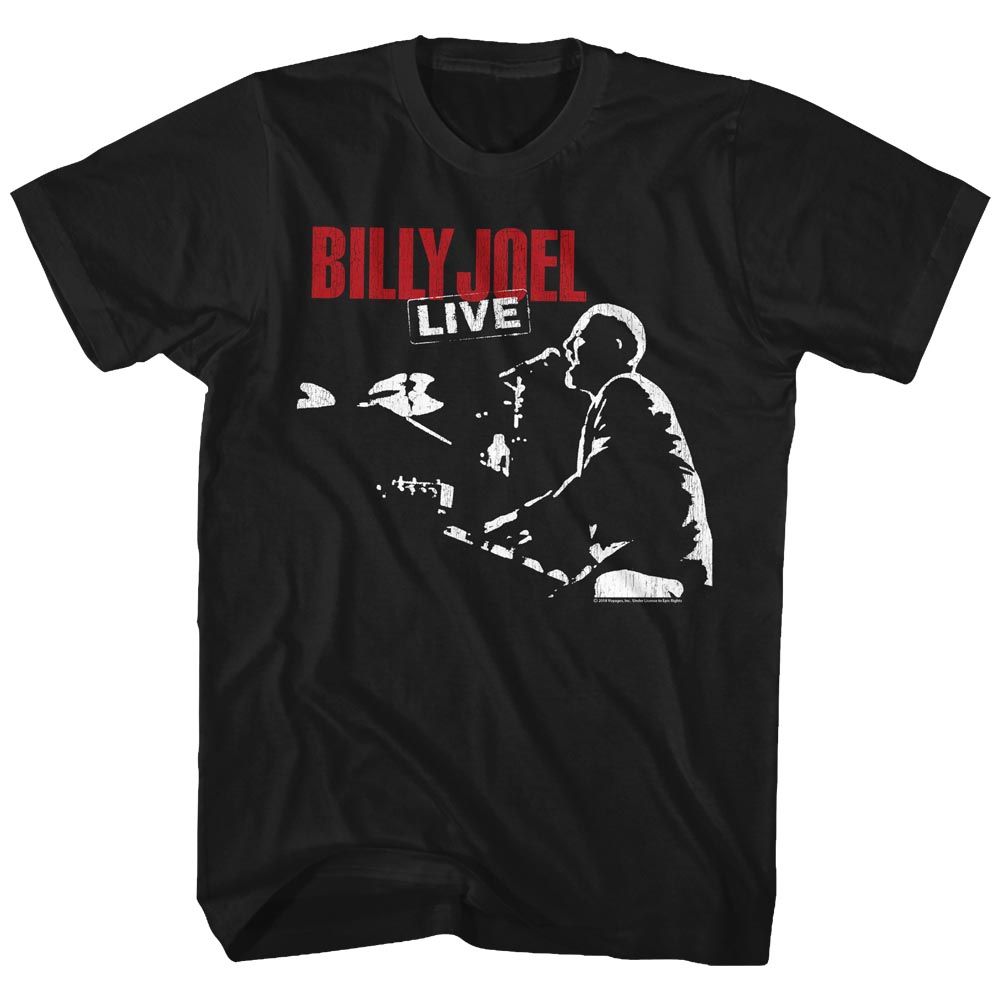 Black Billy Joel t-shirt featuring Billy Joel 1981 Tour design