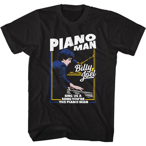 Black Billy Joel t-shirt featuring Billy Joel The Piano Man design