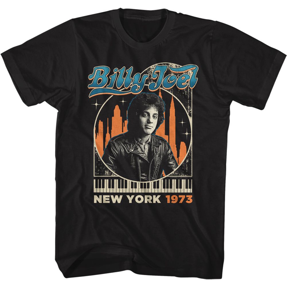 Black Billy Joel t-shirt featuring Billy Joel Billy In The City design