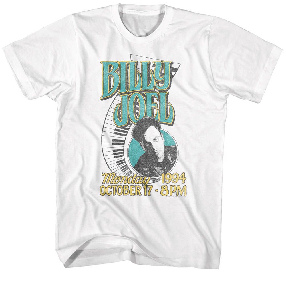 White Billy Joel t-shirt featuring Billy Joel 1994 design
