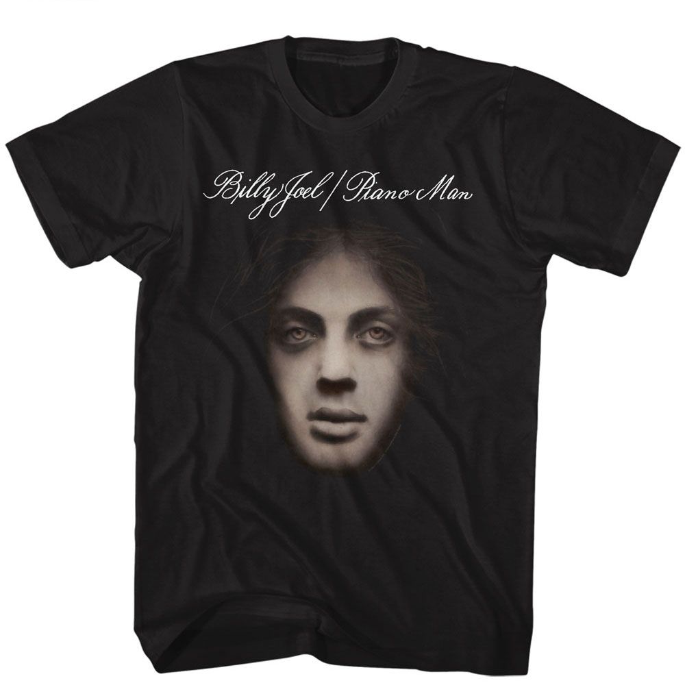 Black Billy Joel t-shirt featuring Billy Joel Piano Man album cover design