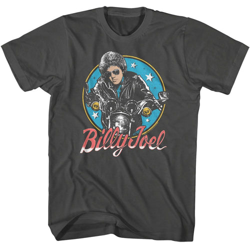 Smoke gray Billy Joel t-shirt featuring Billy Joel Bikes And Stars design