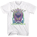 White Journey t-shirt featuring Journey Frontiers Neon design