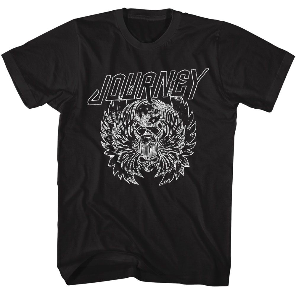 Black Journey t-shirt featuring Journey Scarab Lines design