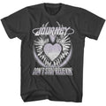 Smoke gray Journey t-shirt featuring Journey Don't Stop Believing Heart design