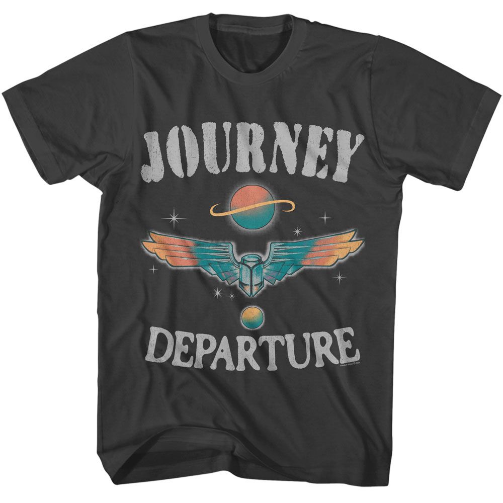Smoke gray Journey t-shirt featuring Journey Departure 1980 album design