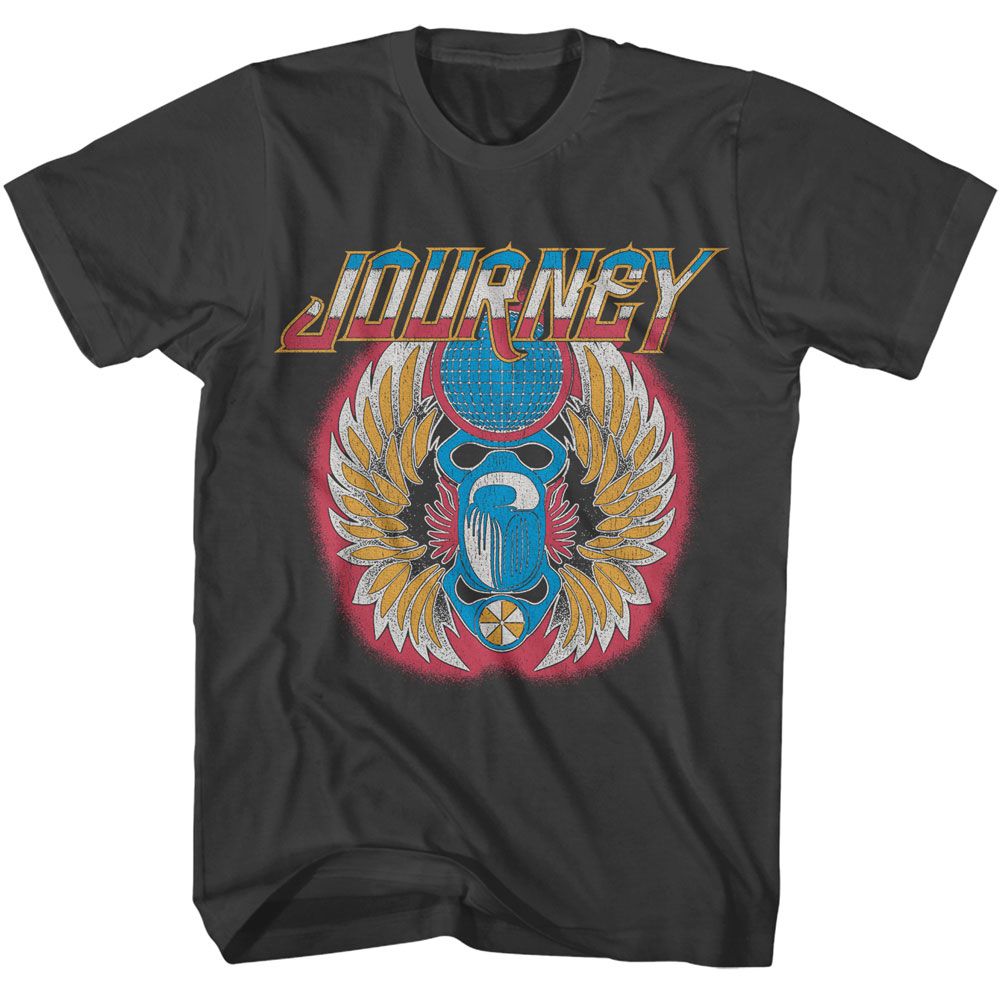 Smoke gray Journey t-shirt featuring Journey Strong Glow design