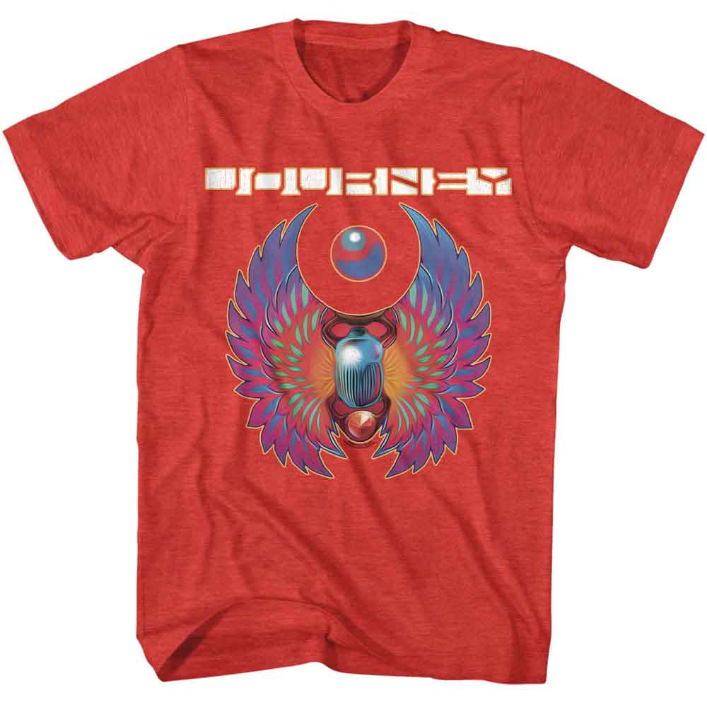 Red heather Journey t-shirt featuring Journey Scarab And Orb design