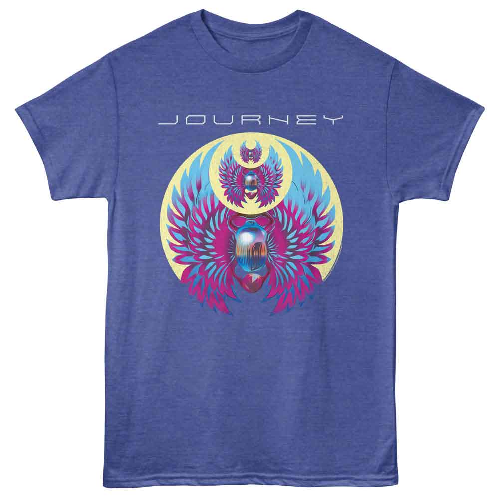 Royal heather Journey t-shirt featuring Journey Three Scarab Recolor design