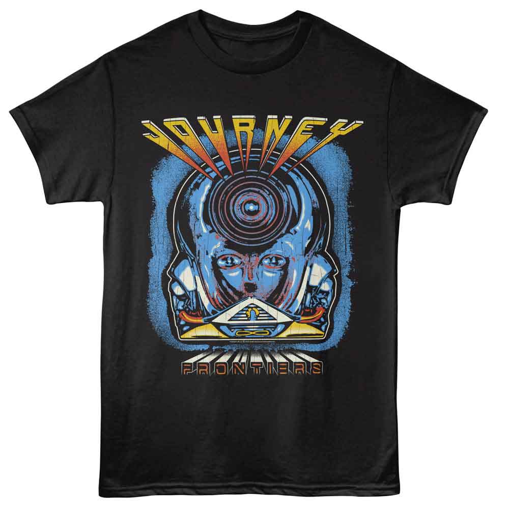 Black Journey t-shirt featuring Journey Frontiers 1983 album design