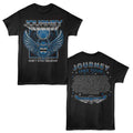 Black Journey t-shirt featuring Journey 3D Text Scarab design (front and back)