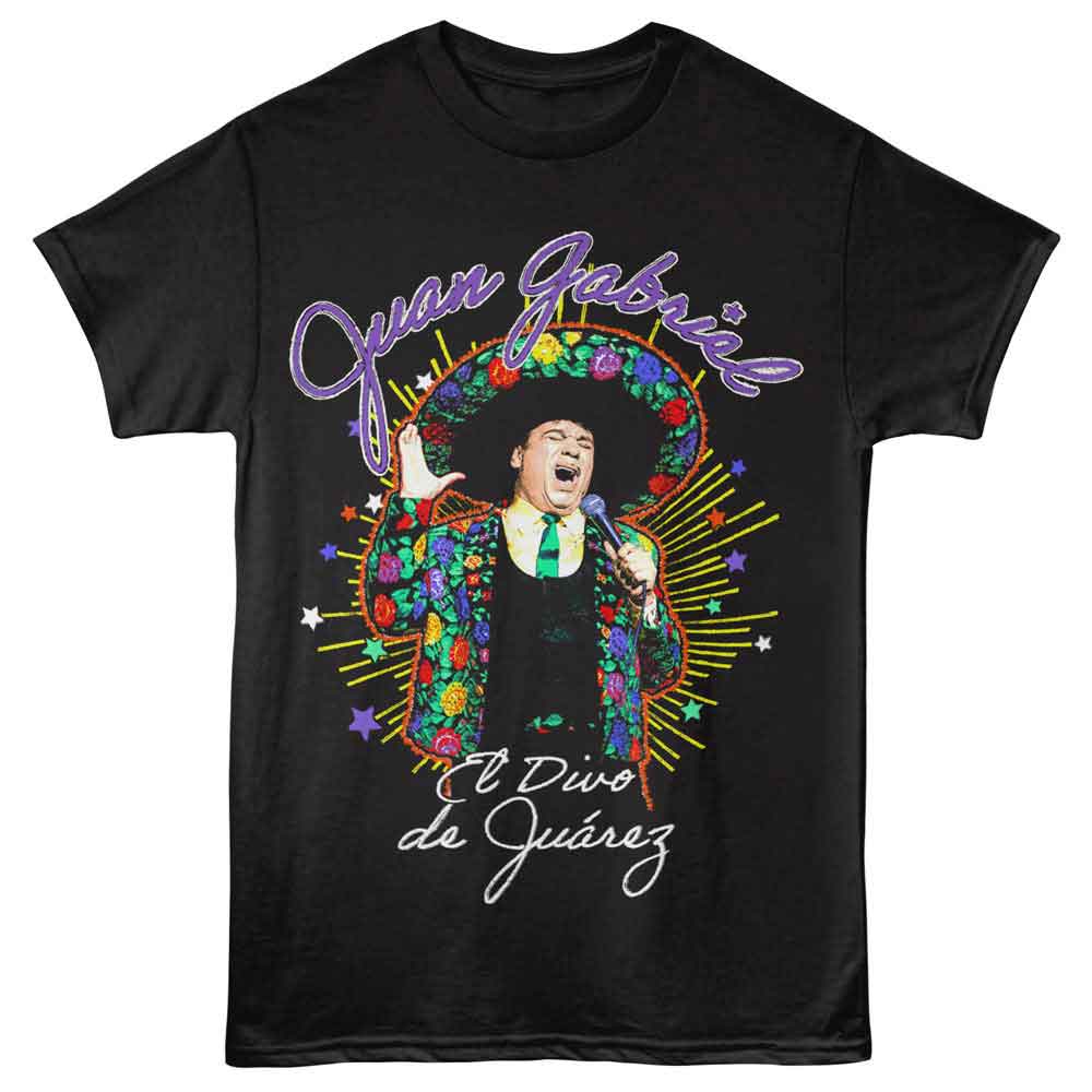 Black Juan Gabriel t-shirt featuring Juan Gabriel El Divo design