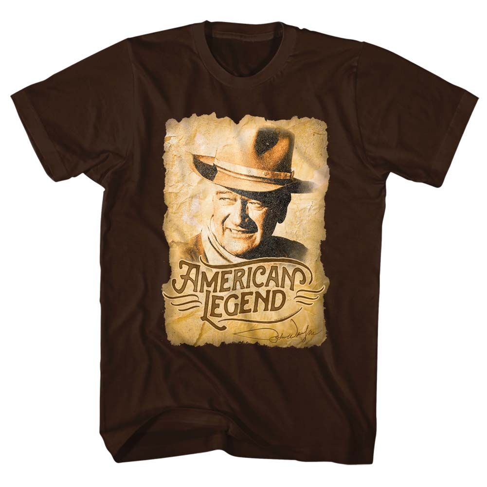 Dark chocolate John Wayne t-shirt featuring John Wayne Legend design