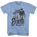 Light blue heather John Wayne t-shirt featuring John Wayne The Duke design