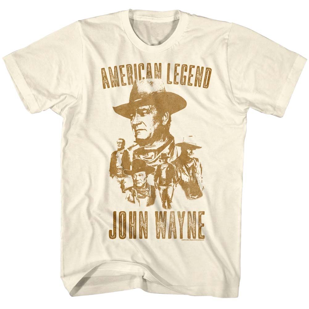 Natural John Wayne t-shirt featuring John Wayne name design