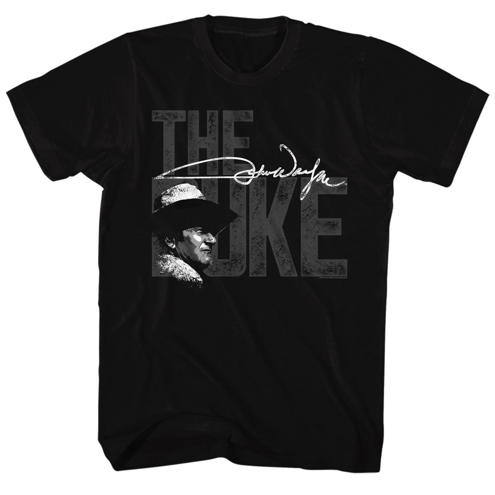 Black John Wayne t-shirt featuring John Wayne The Big Duke design
