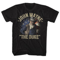 Black John Wayne t-shirt featuring John Wayne The Duke Returns design