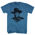 Indigo heather John Wayne t-shirt featuring John Wayne The Duke design