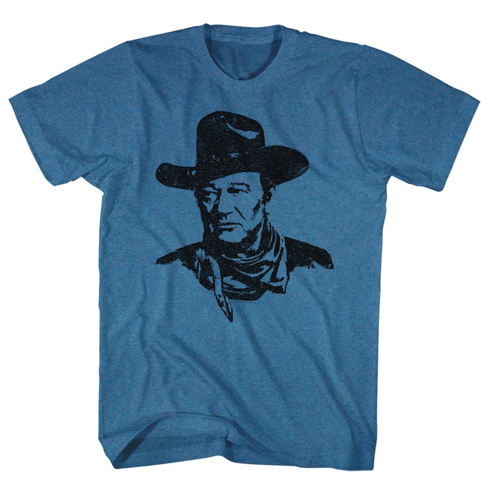 Indigo heather John Wayne t-shirt featuring John Wayne The Duke design