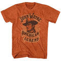 Antique orange heather John Wayne t-shirt featuring John Wayne Banner design