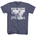 Indigo heather John Wayne t-shirt featuring John Wayne Made In America design