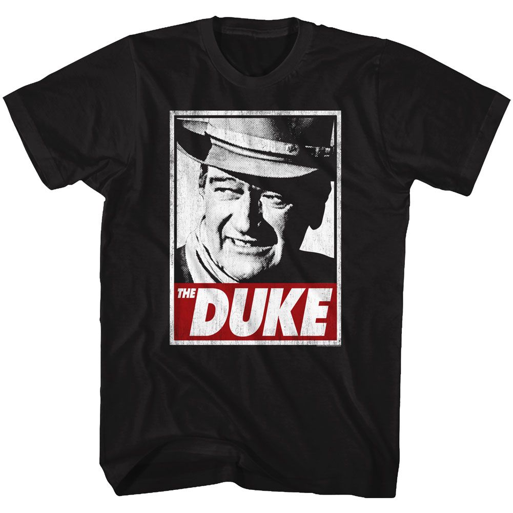 Black John Wayne t-shirt featuring John Wayne Tha Duke design
