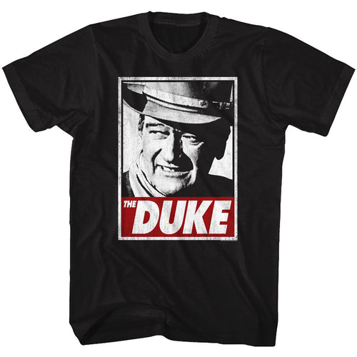 Black John Wayne t-shirt featuring John Wayne Tha Duke design