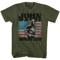 Military green John Wayne t-shirt featuring John Wayne American Legend design
