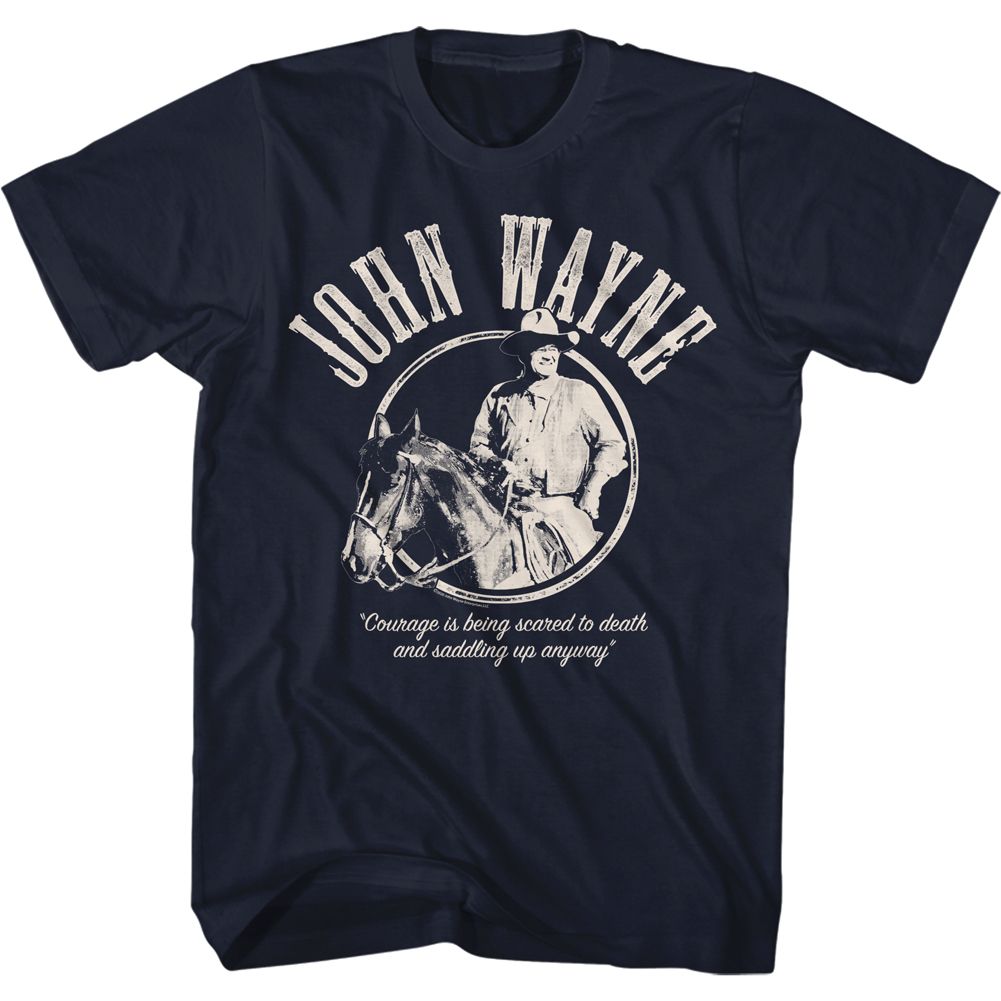 Navy John Wayne t-shirt featuring John Wayne Courage design