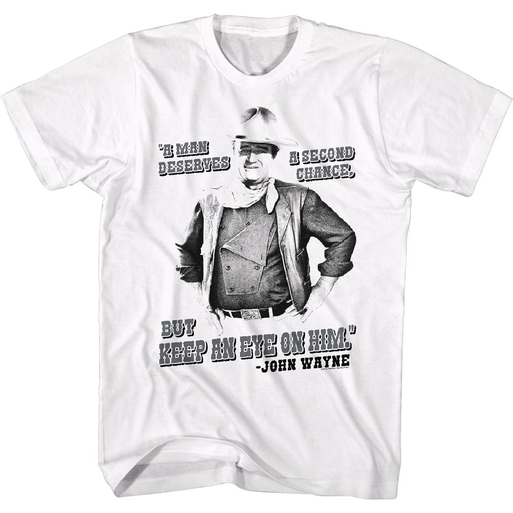 White John Wayne t-shirt featuring John Wayne A Second Chance design