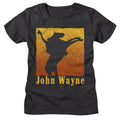 John Wayne Ladies T-Shirt - Rearing Horse