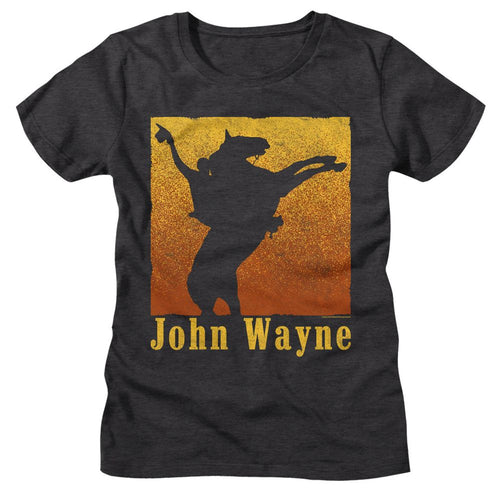 John Wayne Ladies T-Shirt - Rearing Horse
