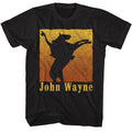 Black John Wayne t-shirt featuring John Wayne Rearing Horse design