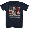 Navy John Wayne t-shirt featuring a Better Flag design