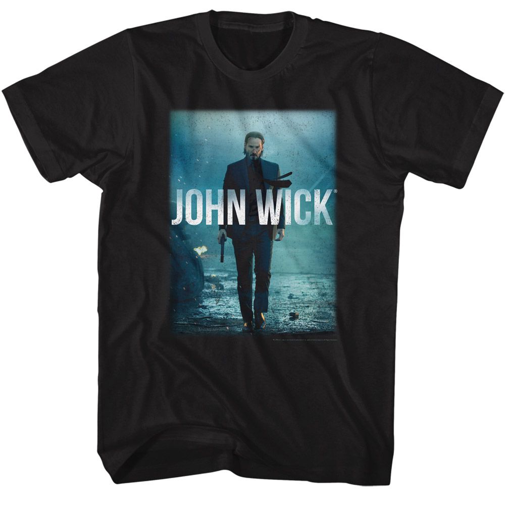 Black John Wick t-shirt featuring John Wick DVD Cover Art design