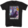 Black John Wick t-shirt featuring John Wick VHS Cover design