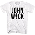 White John Wick t-shirt featuring John Wick Silhouette Logo design