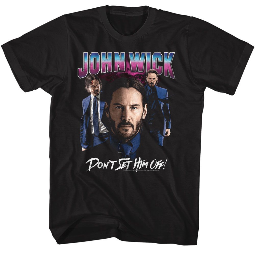 Black John Wick t-shirt featuring John Wick Shiny Lighting design