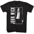 Black John Wick t-shirt featuring John Wick Simple Black And White design