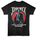 Black John Wick t-shirt featuring John Wick Red Wick And Blue design