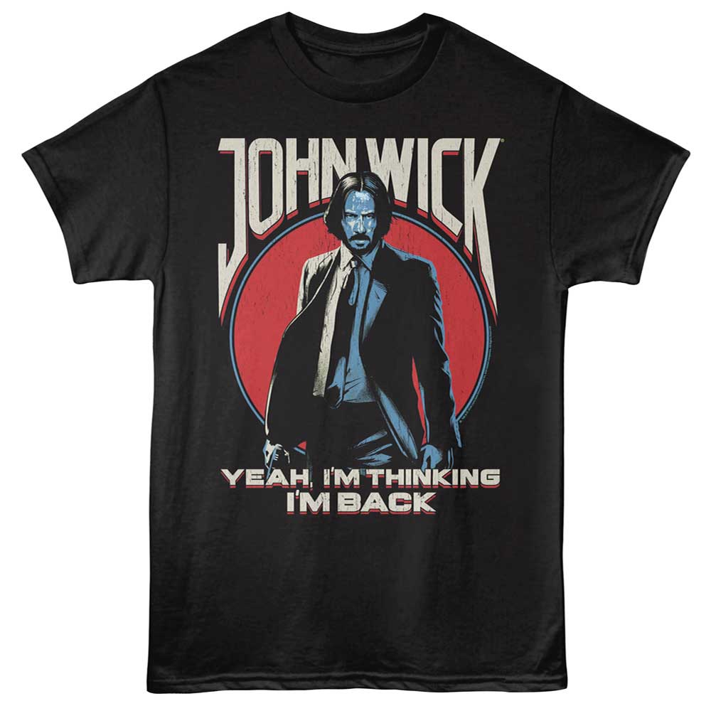 Black John Wick t-shirt featuring John Wick Red Wick And Blue design