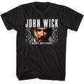 Black John Wick t-shirt featuring John Wick Wasn't Just A Puppy design