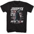 Black John Wick t-shirt featuring John Wick I'm Thinking I'm Back design