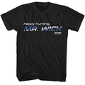 Black John Wick t-shirt featuring John Wick Happy Hunting design