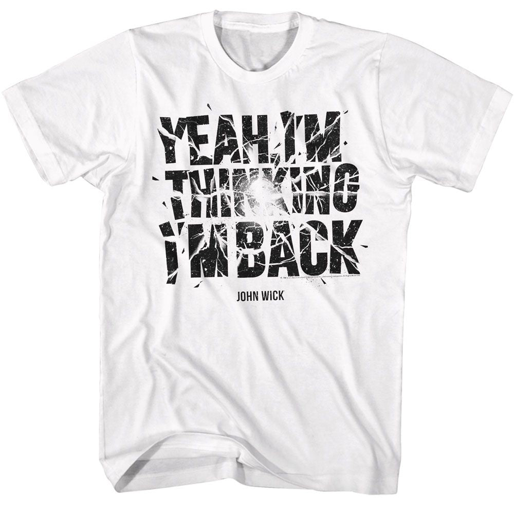 White John Wick t-shirt featuring John Wick Explosive Text design
